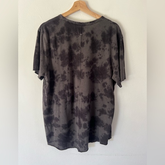 rag & bone Grey Haydon Tie Dye Short Sleeve Linen Cotton Blend T-Shirt Medium - Picture 10 of 11